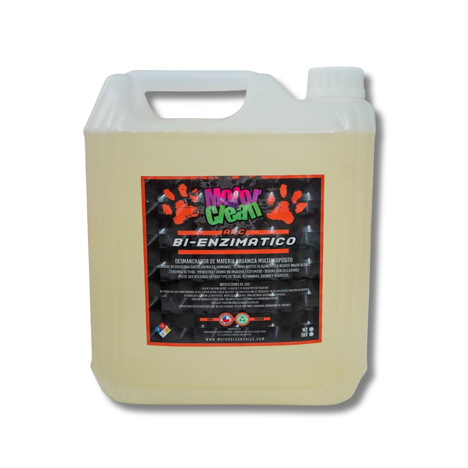 Desmanchador Multiproposito Bi Enzimatic Motor Clean 5Litros 5LITROS